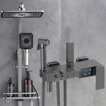 Gold Piano Digital Display Bathroom Shower Brass Bathroom