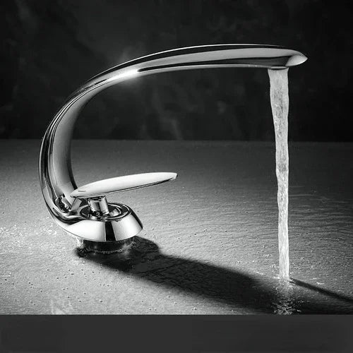 Creative Bathroom Sink Faucet Tap White Brass Wash