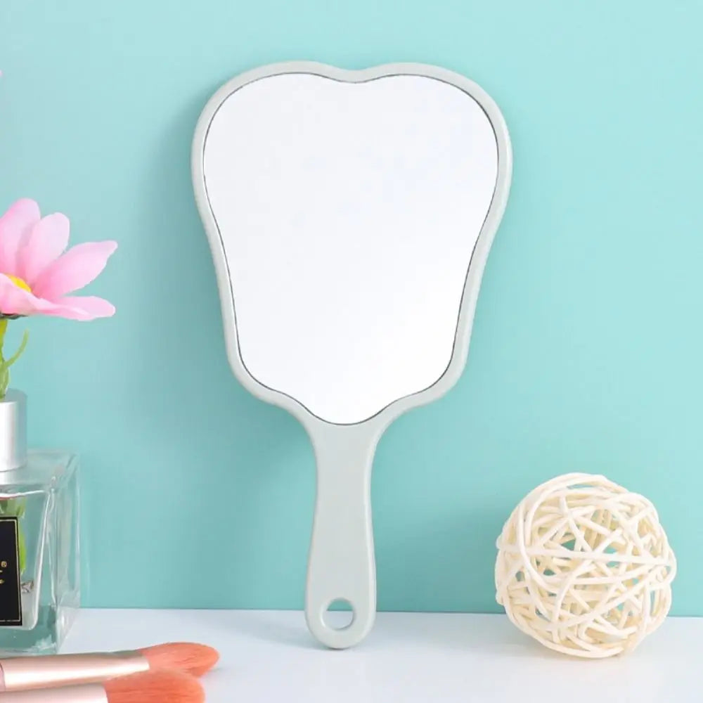 Durable Plastic Tooth-Shaped Mirror Mini Lightweight Handheld