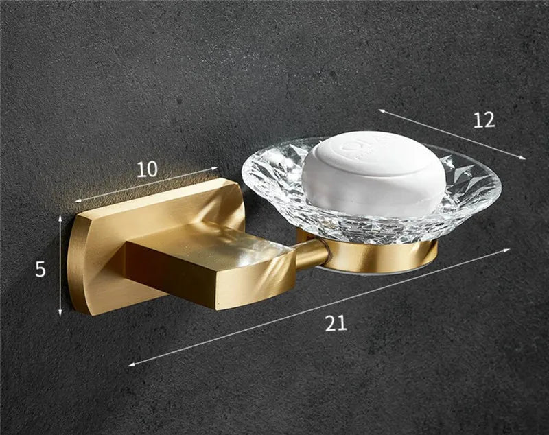 Brushed Gold Bathroom Towel Rack Paper Holder Toilet