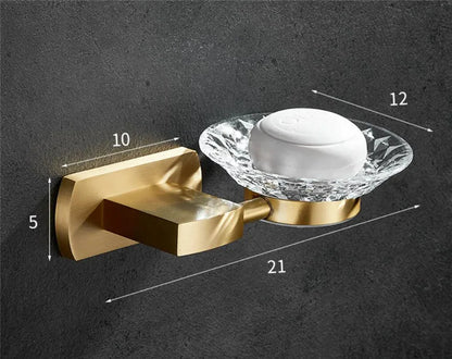 Brushed Gold Bathroom Towel Rack Paper Holder Toilet
