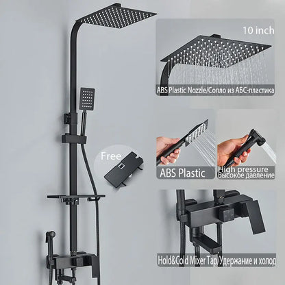 Black Shower Faucet Ways Showers Faucet Systems Adjustable