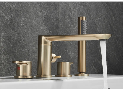 Ellen Bathtub Faucets Holes Black Cold Bath Shower