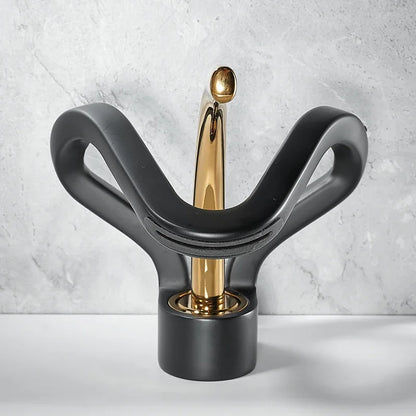 Faucet Bathroom Hollow Out Design Waterfall Basin Mixer