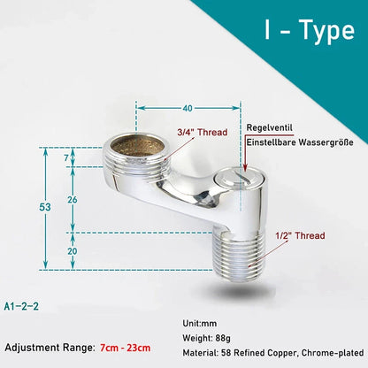1/2 3/4 Bsp Male Tap Reducer Bath Shower