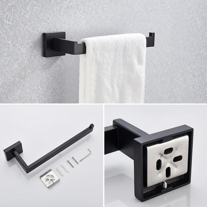 Bathroom Hardware Black Robe Hook Towel Rail Bar