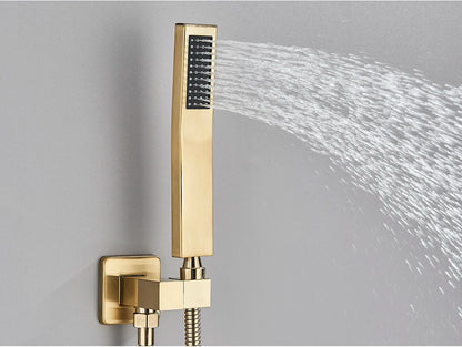 Poiqihy Golden Handshower Head 150cm Stainless Steel Shower
