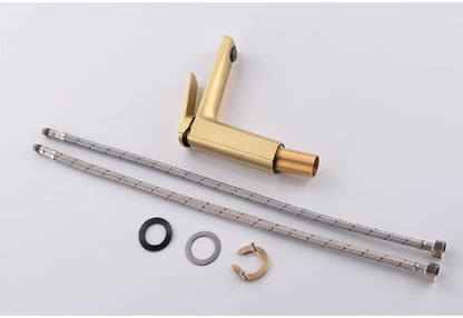 Vgx Brushed Gold Bathroom Faucets Square Basin Mixer