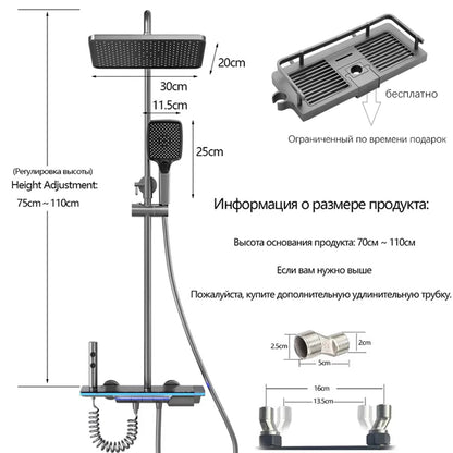 Oxg Brass Bathroom Faucet Thermostatic Shower Faucet Digital