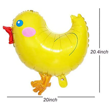 10/30/50pcs Farm Mini Animal Balloon Little Pig Duck