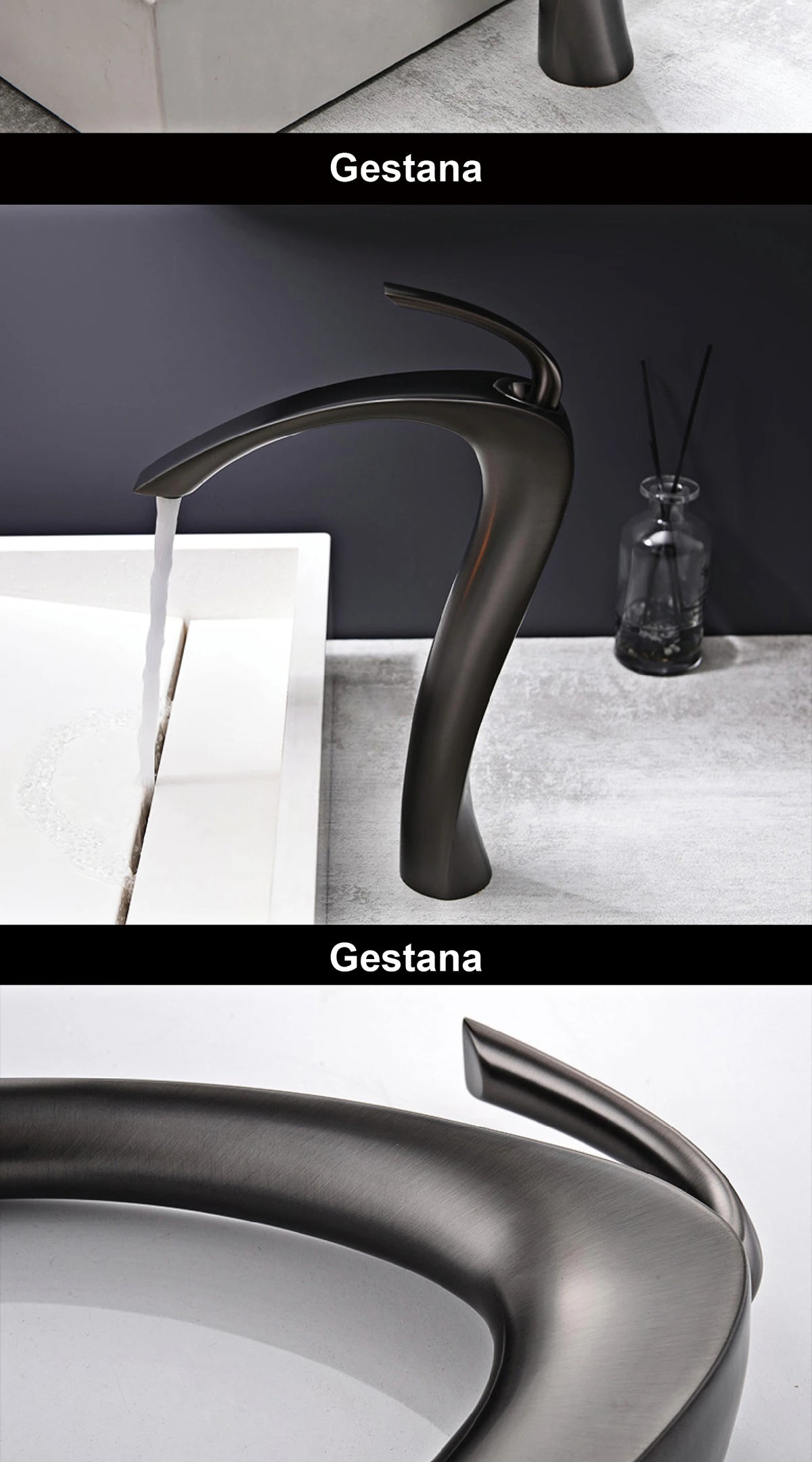 Chrome Luxury Brass Bathroom Vanity Faucet Modern Deck