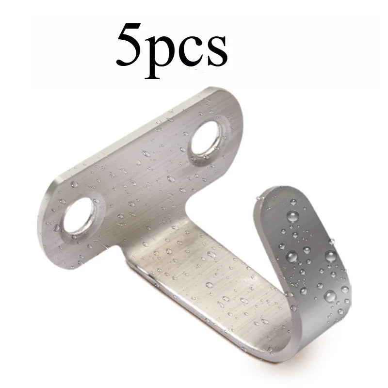 5pcs Bedroom Stainless Steel Screw Mounted Ceiling Hooks