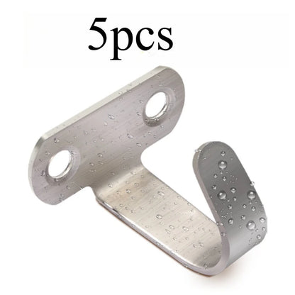 5pcs Bedroom Stainless Steel Screw Mounted Ceiling Hooks