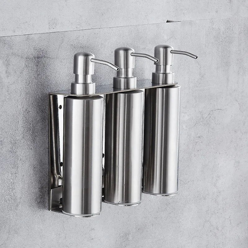 Black Liquid Soap Dispenser Shampoo Hotel Bathroom Wall