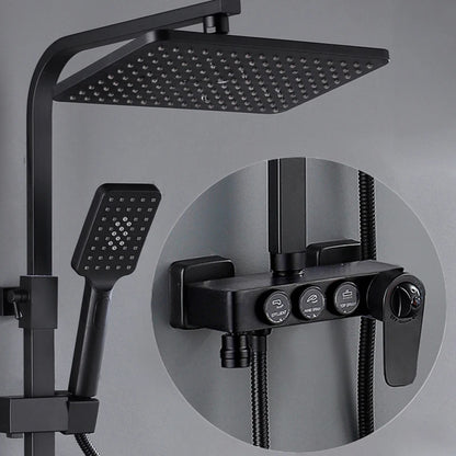 White Gold Thermostatic Shower System Quality Brass Cold