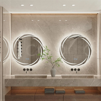 Anti-Fog Led Bathroom Mirror Circle Backlit Hd Wall