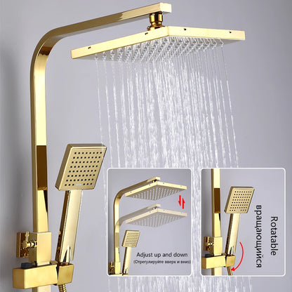 Oxg Bright Golden Shower Faucets Bathroom Shower Mixer