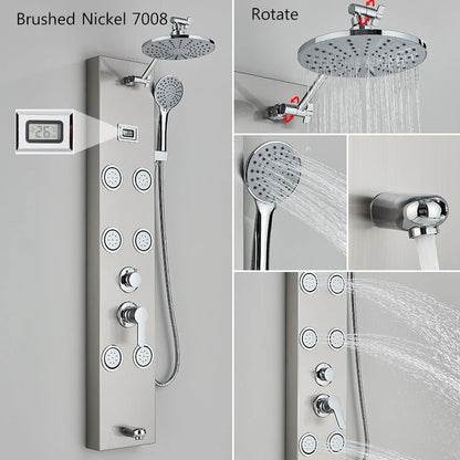Bathroom Wall Mount Shower Panel Rainfall Shower Head/Massage