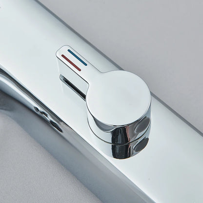 White Touchless Sensor Basin Faucet Smart Digital Display