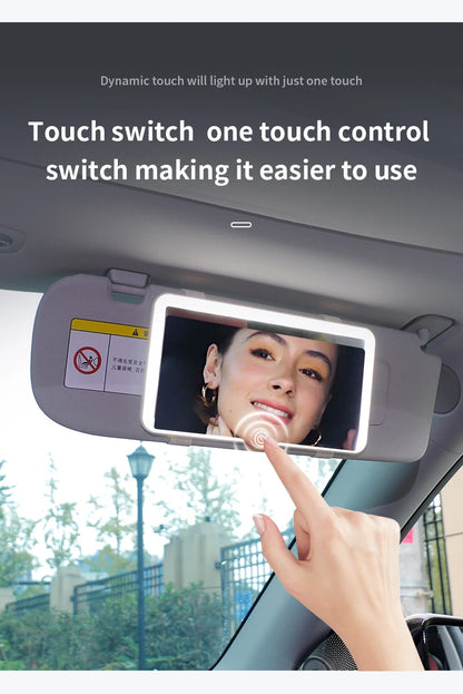 Universal Car Sun Visor Makeup Mirror Led Fill