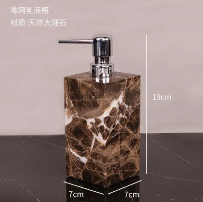 Dark Natural Marble Bathroom Brown Luxury Toothbrush Holder