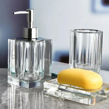 Light Luxury Crystal Bathroom Crystal Transparent Soap Dispenser