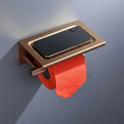 Brushed Rose Gold Toilet Brush Holder Toilet Paper