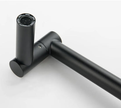 Black 304 Stainless Steel Sink Faucet Concealed Folding