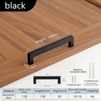 Square 500mm Extended Long Handle Wardrobe Door Handle