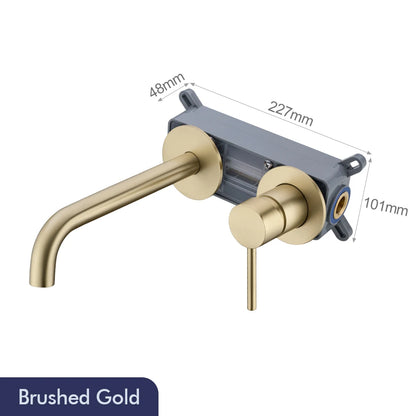 Gunmetal Basin Faucet Recessed Box Cold Sink Tap