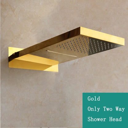 Sinlaku Golden Black Bathroom Shower Systerm Hand Spray