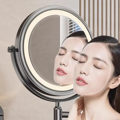 Rotatable Led Light Suction Cup Makeup Wall Mirror