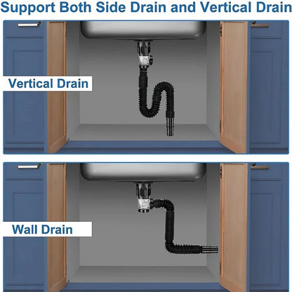Black Bounce Drain Universal Horizontal/Vertical Drain Pipe Wash