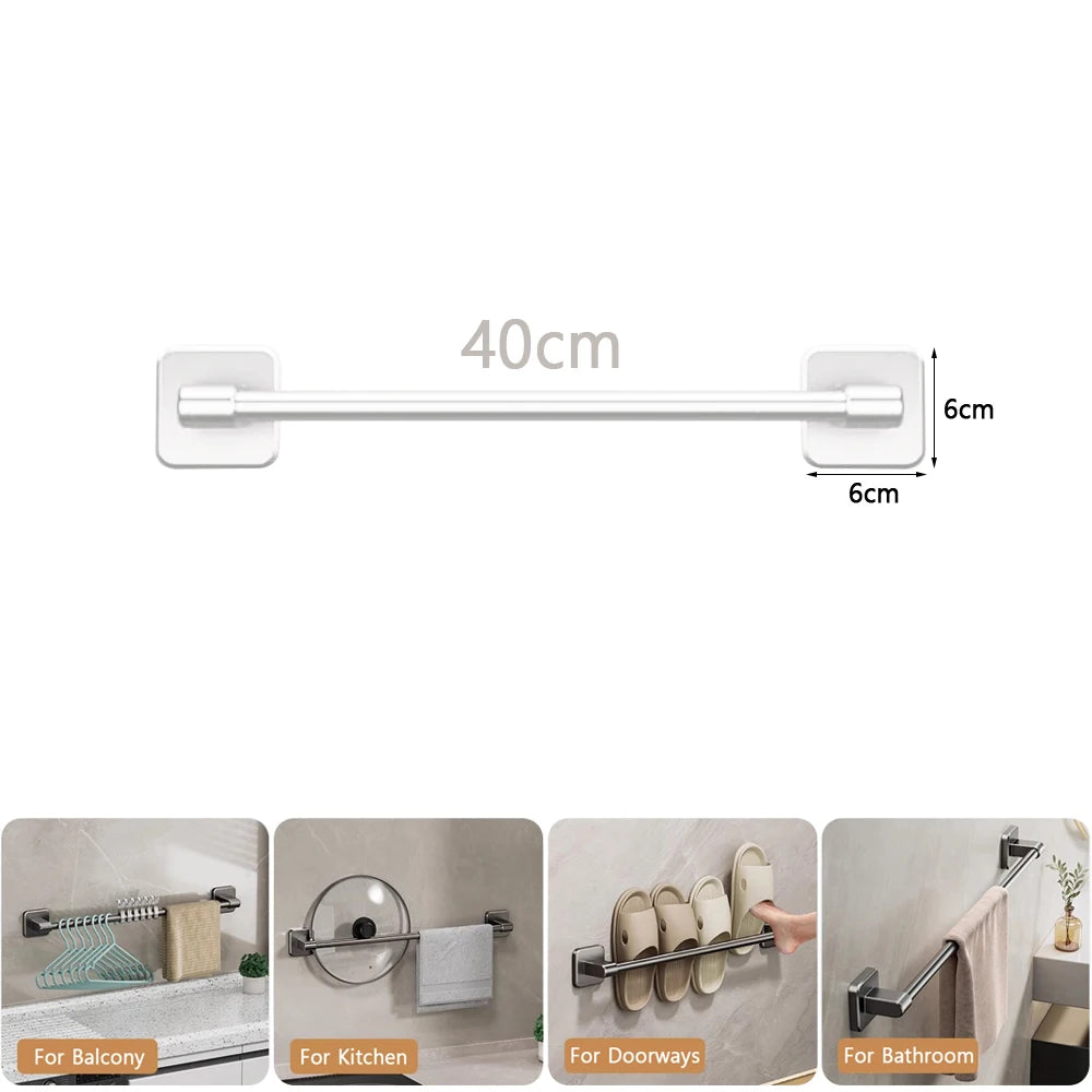 Bathroom Towel Rack Punch Black White Grey Bath