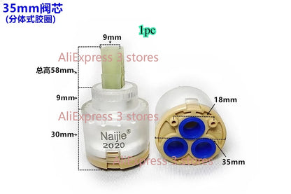 1pcs 28mm/35mm/40mm Water Mixer Tap Faucet Cartridge Ceramic