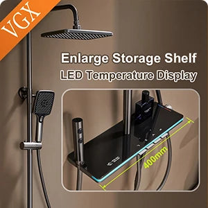 Vgx Thermostatic Shower System Gold Shower Luxury Bathroom