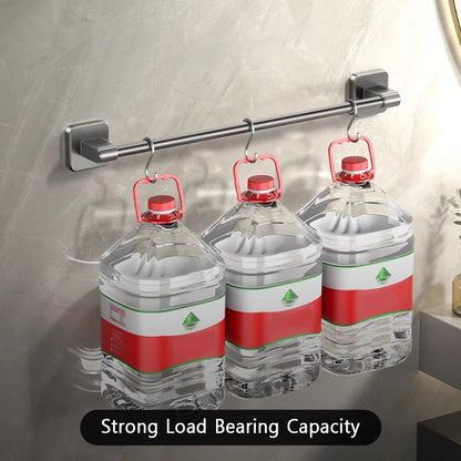 Bathroom Towel Rack Punch Black White Grey Bath