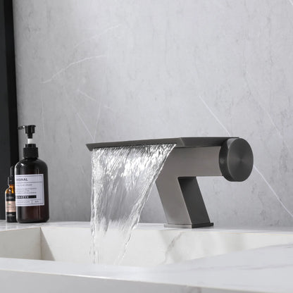 Waterfall Basin Cold Mixer Crane Faucet Copper Hotel