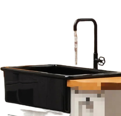 Solid Wood Metal Corner Sink Cabinet Door Cabinet