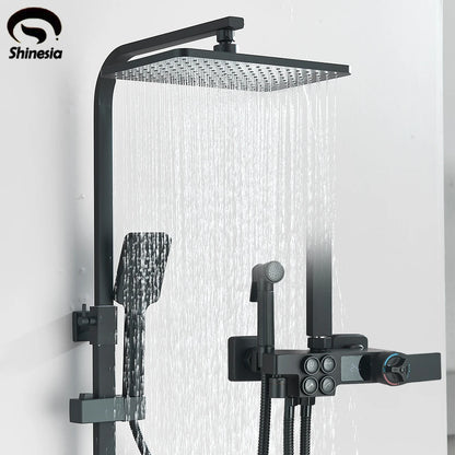Shinesia Thermostatic Digital Display Shower Faucet Shower Mixer