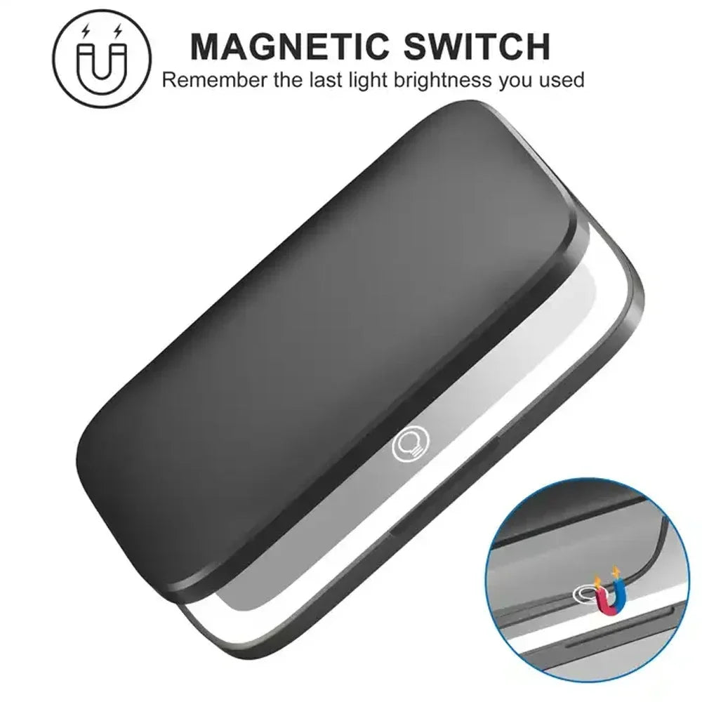 Rechargeable Square Makeup Mirror Led Lights 1x/5x Magnification