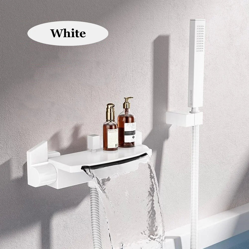 Modern Luxury Waterfall Bathtub Faucet Wall Mounted Bath