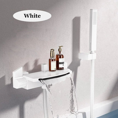Modern Luxury Waterfall Bathtub Faucet Wall Mounted Bath