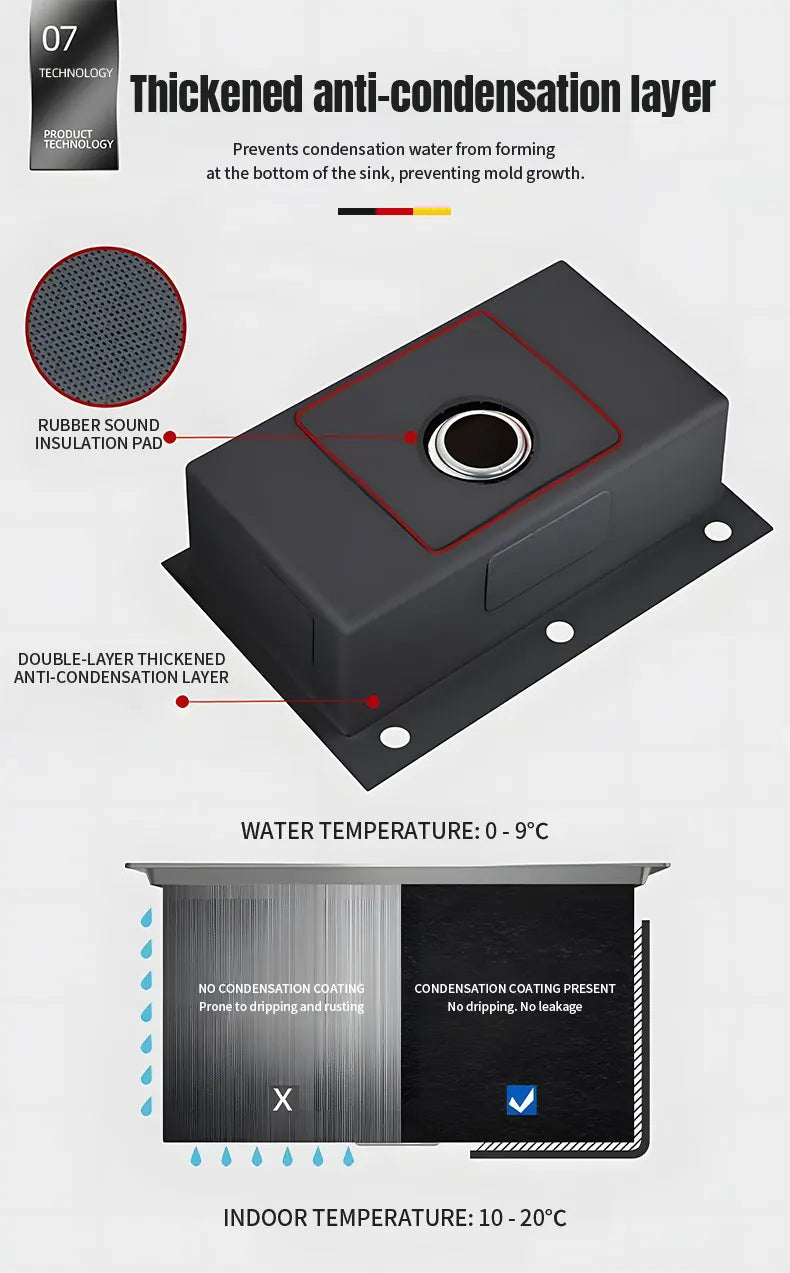 Multi-Functional Large-Capacity 304 Stainless Steel Rectangular