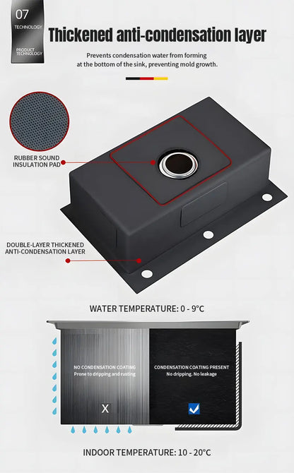 Multi-Functional Large-Capacity 304 Stainless Steel Rectangular