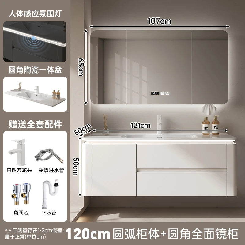 Led Light Ensuite Bathroom Cabinet Basin Designs Mirror