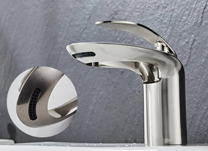 Tolm Waterfall Basin Faucet Water Tap Chrome Bathroom