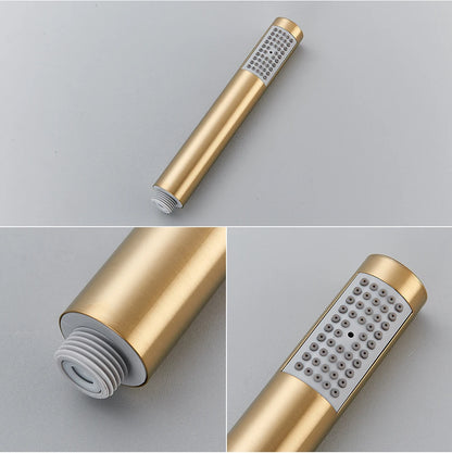Brushed Gold Shower Faucet Embedded In Ways Shower