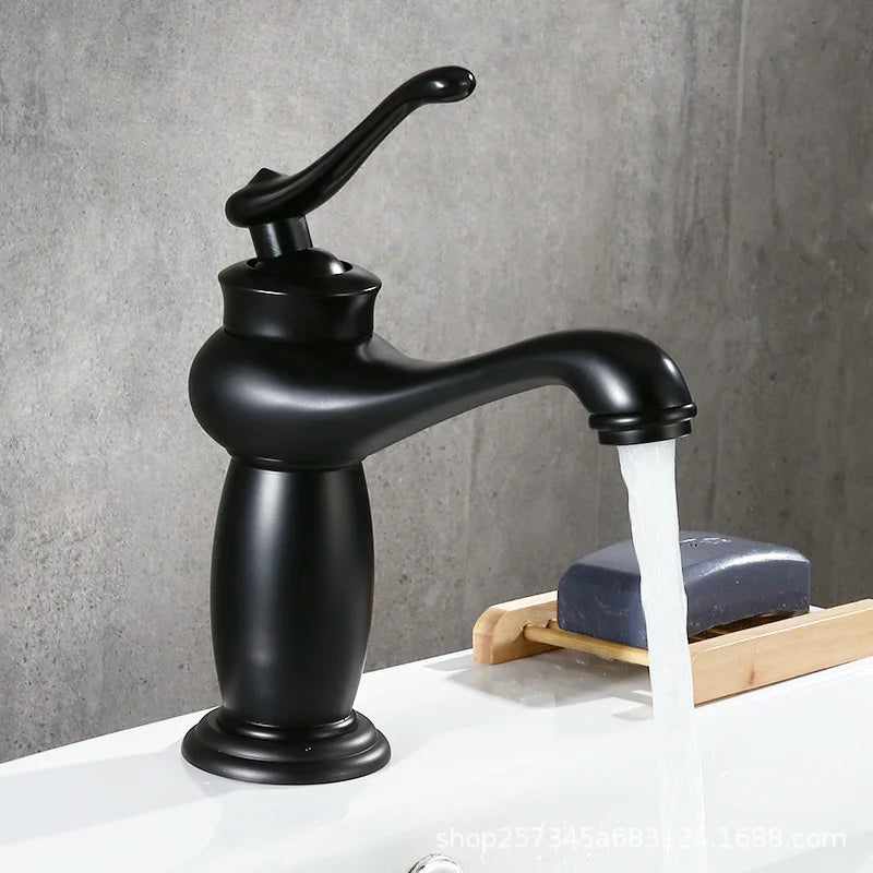 Luxury Europe Style Antique Gold Bathroom Basin Faucet