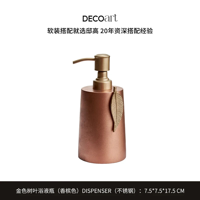 Marble Lotion Bottle Color-Blocked Leopard Print Mouthwash Cup